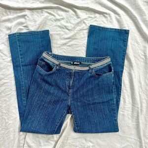 INC International Concepts Embellished Straight Leg  Stretch Jeans Size 10